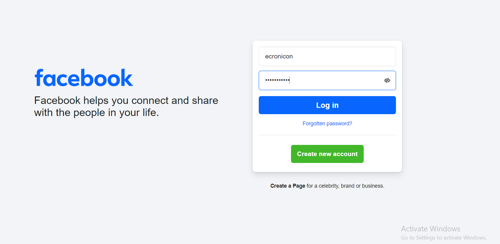 Facebook Login